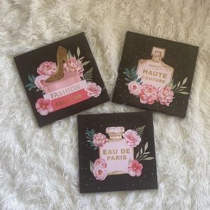 🖤💕3 Set Bundle Couture Bottle frames Set Canvas🖤💕